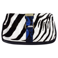 Jimmy Choo Fell-Clutch mit Zebramuster