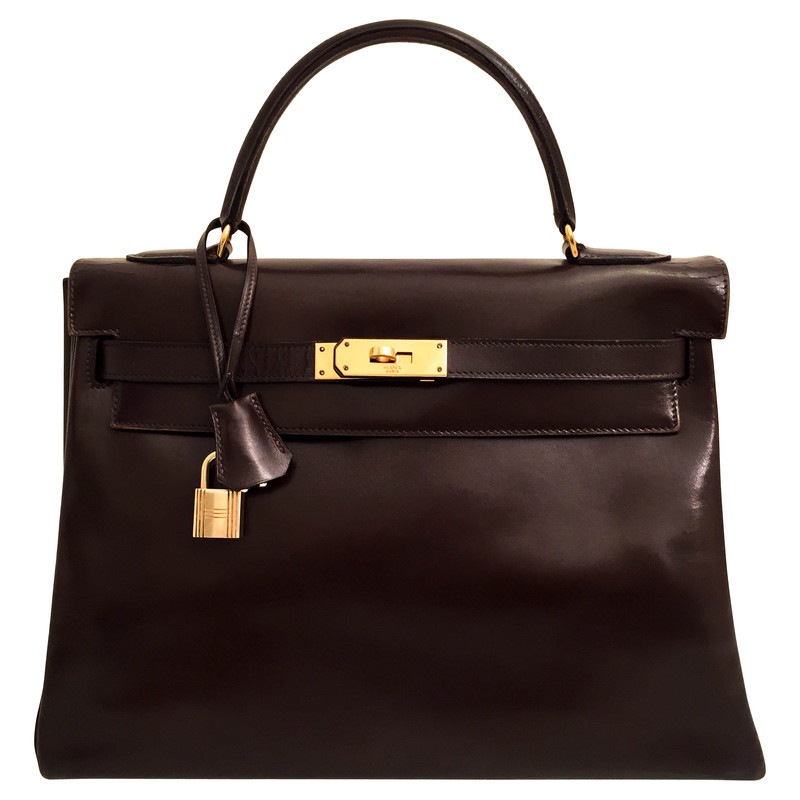 Hermès Kelly Bag 32 Leer in Bruin