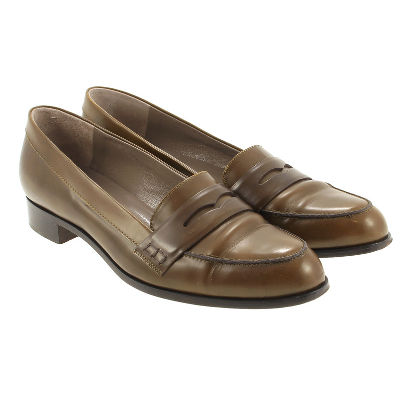 Moschino Cheap And Chic Penny loafers in olive
