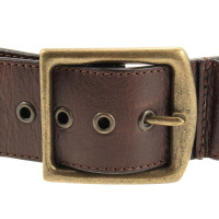 John Galliano Brown leather belt