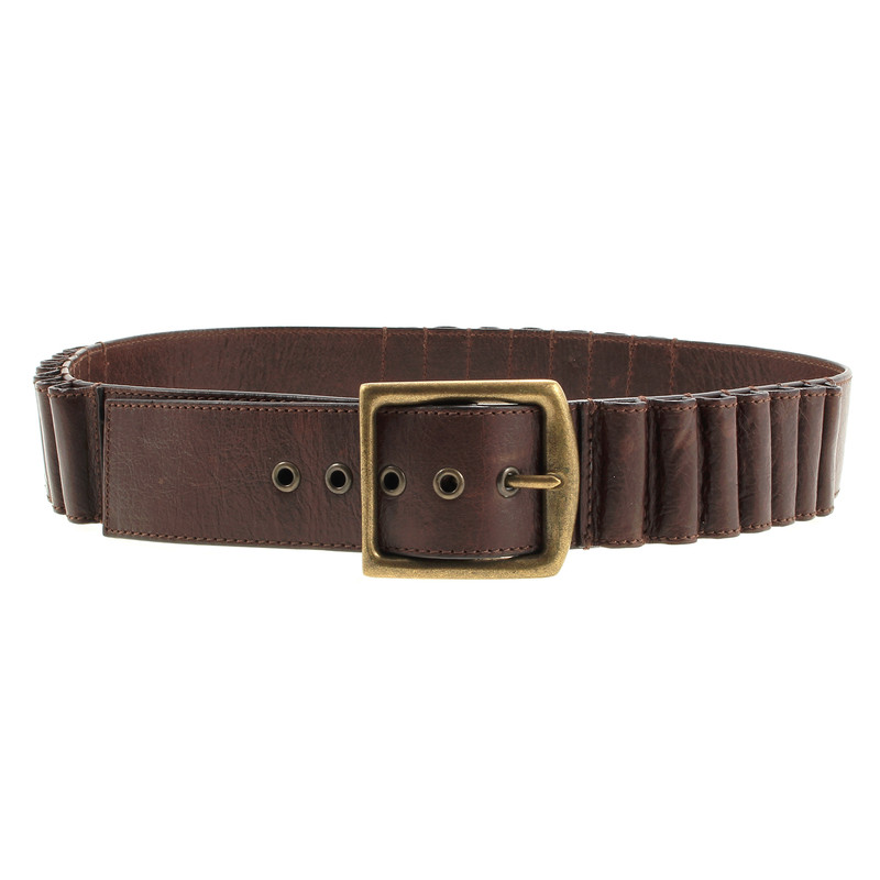 John Galliano Brown leather belt