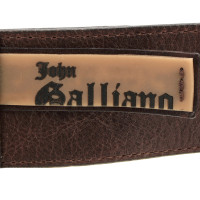 John Galliano Cintura in pelle marrone