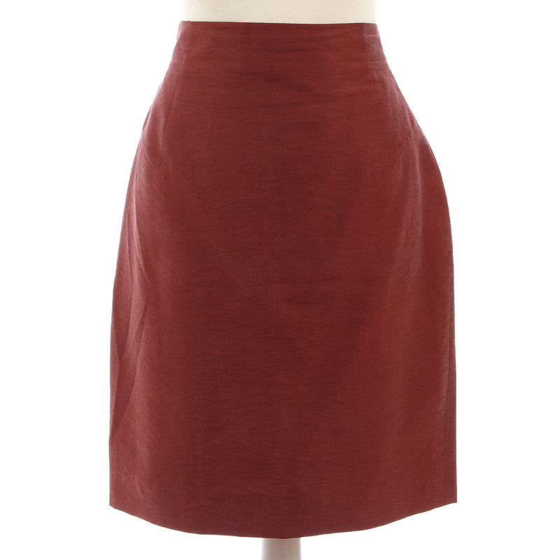 Bogner Roter Seidenpencil-Skirt