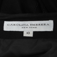 Carolina Herrera Black Suede lederen rok