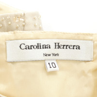 Carolina Herrera Seidentop mit Perlenstickerei