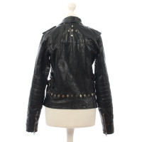 Golden Goose Schwarze Lederjacke