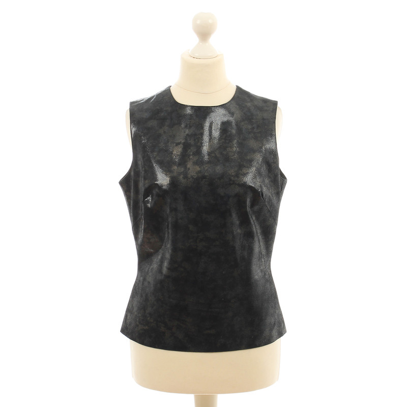 Plein Sud Leather top with gloss