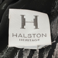 Halston Heritage Abito in seta con motivo a rombi