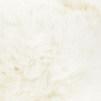 Longchamp White fur clutch