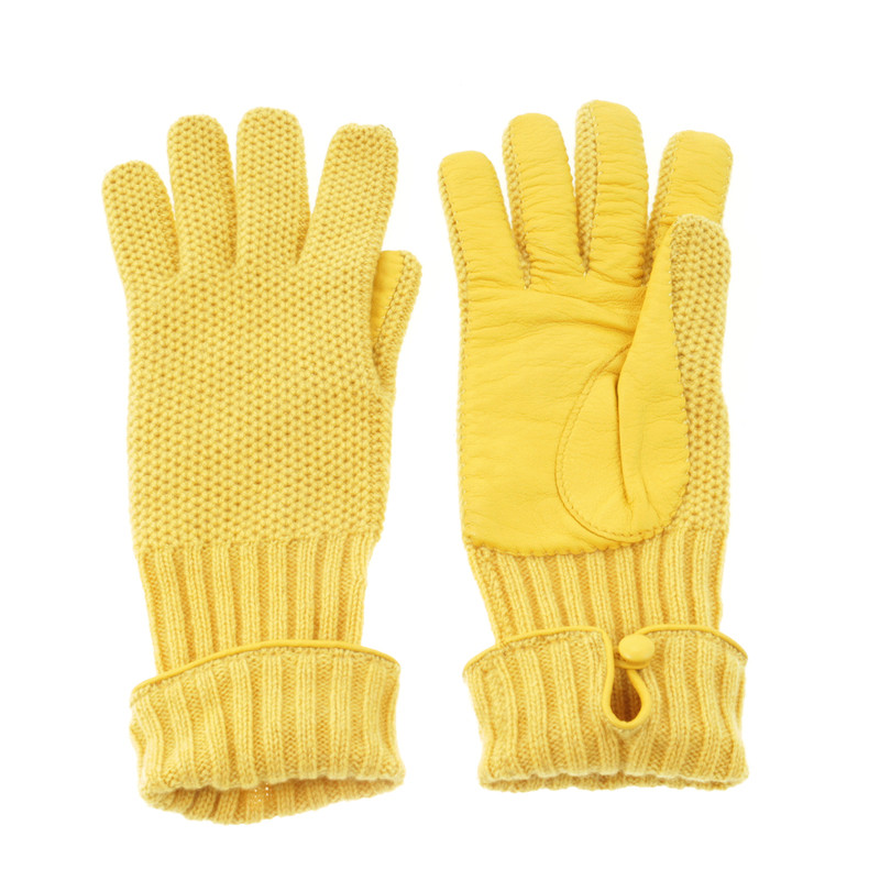 B Private Kaschmir-Handschuhe in Gelb