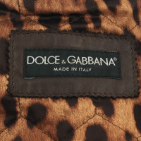 Dolce & Gabbana Veste en cuir brun