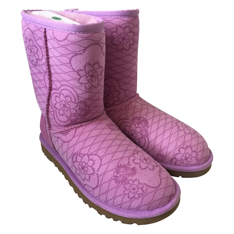Ugg Australia Purple boots with flora pattern