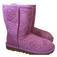 Ugg Australia Purple boots with flora pattern