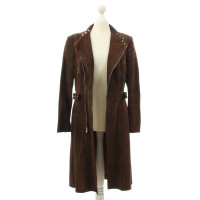Ralph Lauren Suede leather coat in Brown