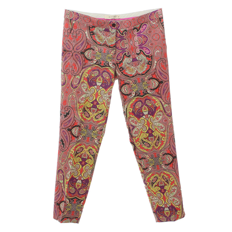 Etro 7/8 pants with Paisley pattern