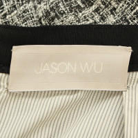 Jason Wu Gonna a pieghe in bianco e nero