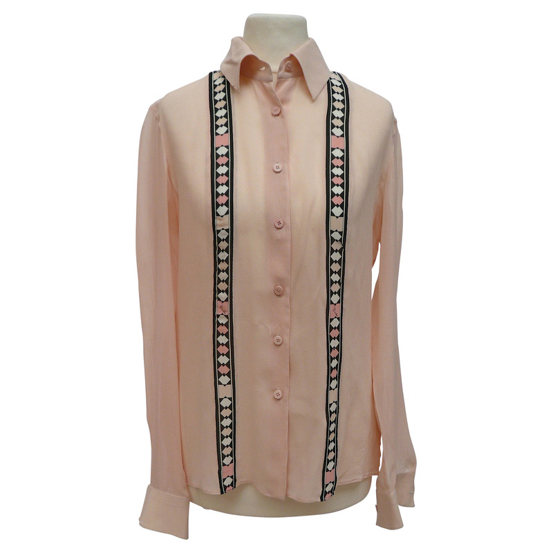 Emilio Pucci Silk blouse with sewn trim