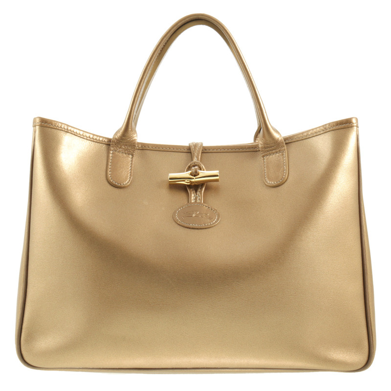Longchamp 'Roseau' shoulder bag in gold