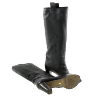 L'autre Chose Black leather boots