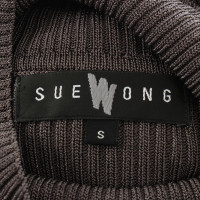 Sue Wong Robe tricot avec plumes