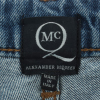 Alexander McQueen Jeans met leder 
