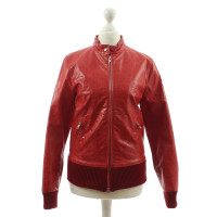 Y 3 Red leather jacket