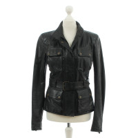 Belstaff Lederen jas in zwart-wit