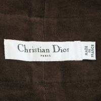 Christian Dior Pantaloni a sigaretta in camoscio
