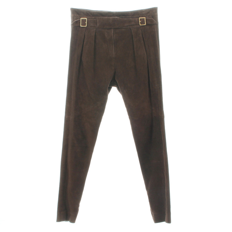 Christian Dior Cigarette pants in suede