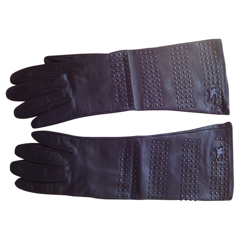 burberry leather gloves