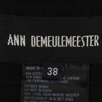 Ann Demeulemeester Bikerjacke con polso a maglia