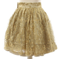 Gianni Versace skirt lace in gold