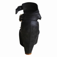 Givenchy Zwart leer wig sandalen