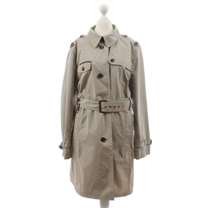 Bogner Trench coat with leather details - Buy Second hand Bogner Trench ...