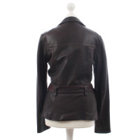 Hugo Boss "Lay-D" brown leather jacket