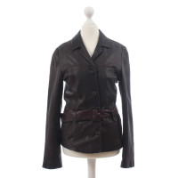 Hugo Boss "Lay-D" brown leather jacket