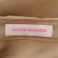 Matthew Williamson Zijde blouse beige