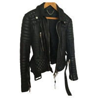 Burberry Prorsum Leather jacket with topstitching 