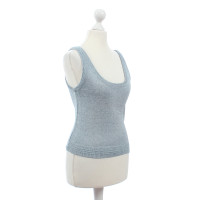 Gianni Versace Knitted top in Silver-Blue