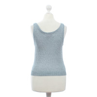 Gianni Versace Knitted top in Silver-Blue