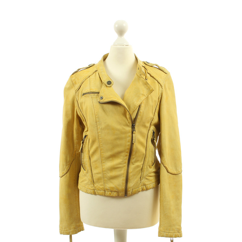 Oakwood Yellow leather jacket 