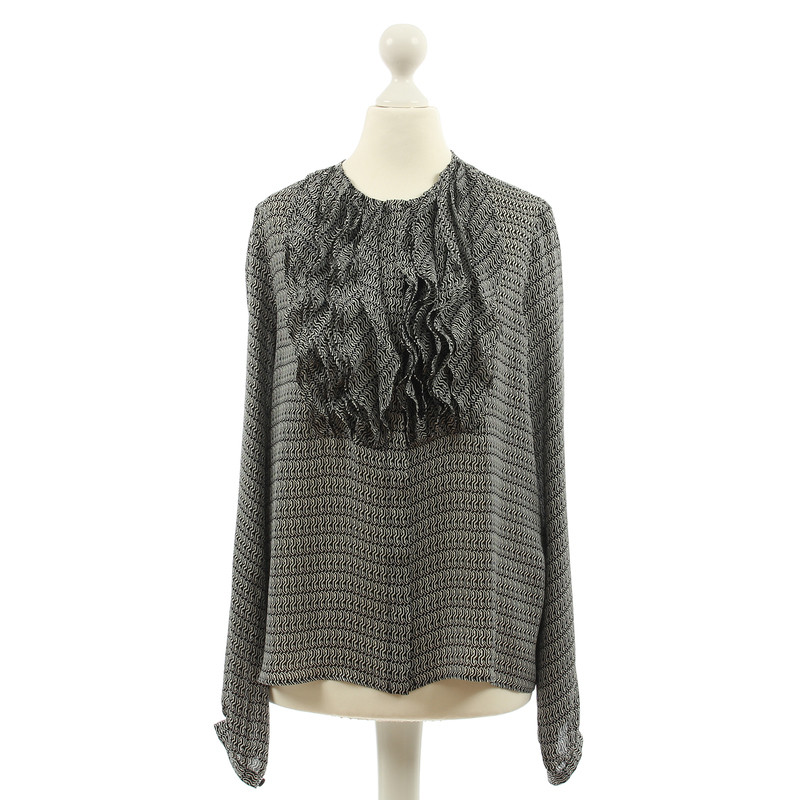 Etro Silk blouse in black and white