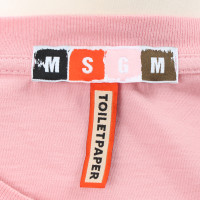 Msgm Camicia rosa con stampa
