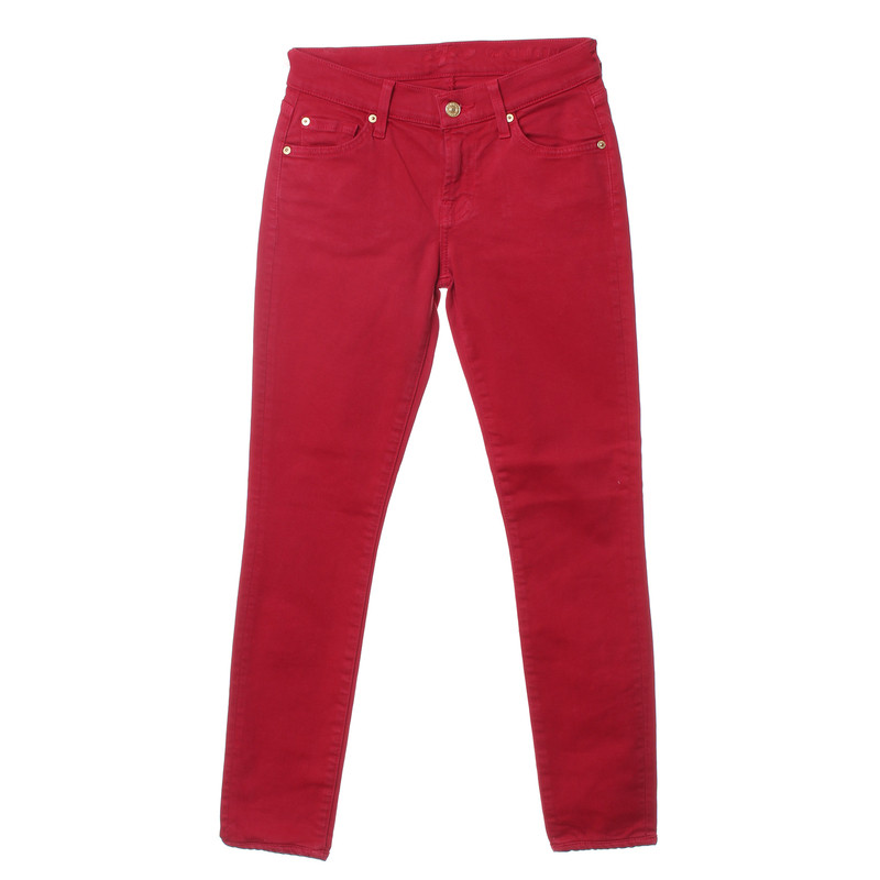 7 For All Mankind Skinny rosso jeans