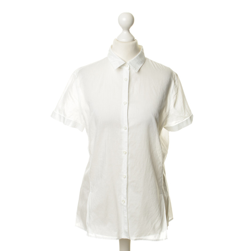 Jil Sander Short-sleeved blouse in white