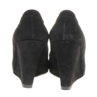 Car Shoe Suede leather pumps with wedge heel