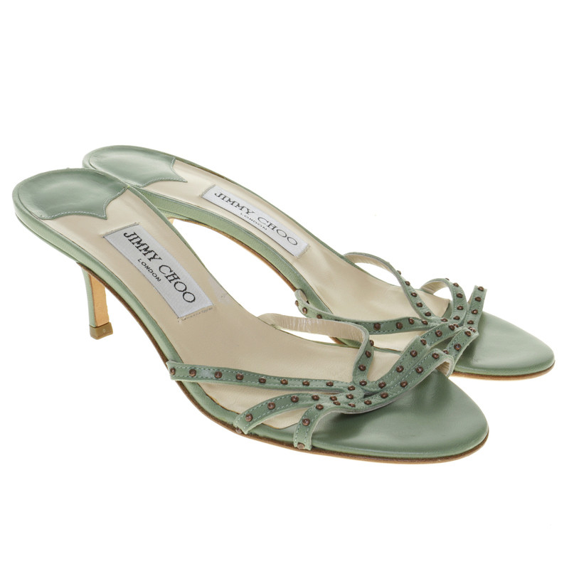 Jimmy Choo Sandali in verde chiaro 