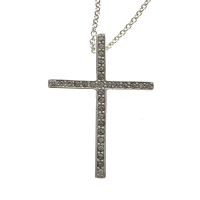 Joop! Silver necklace with cross pendant