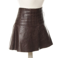 Chanel Leather skirt with graphical quilting
