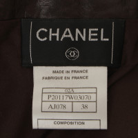 Chanel Lederrock mit grafischer Steppung